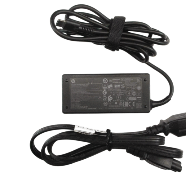 HP Type-C Charger Complete | 65W USB-C Power Adapter | Original OEM Replacement