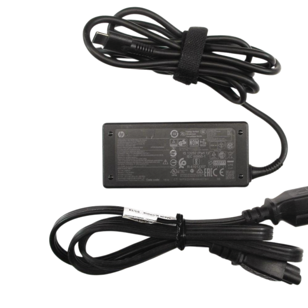HP Type-C Charger Complete | 65W USB-C Power Adapter | Original OEM Replacement