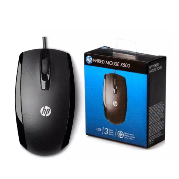 HP X500 Wired Mouse | USB Connection | Optical Sensor | Comfortable & Durable Design