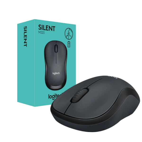 LOGITECH M220 SILENT TOUCH  | WIRELESS MOUSE | BLACK |  WITH BATTERY- Powerful performance