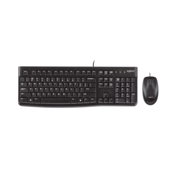 LOGITECH MK120 Wired Keyboard and Optical Mouse Combo – Black