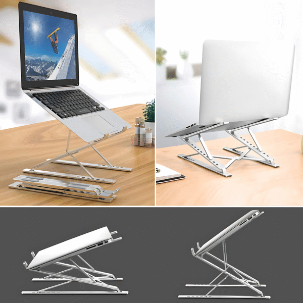 Adjustable Aluminum Laptop Stand | Universal Fit for 10"–17" Laptops - Image 2