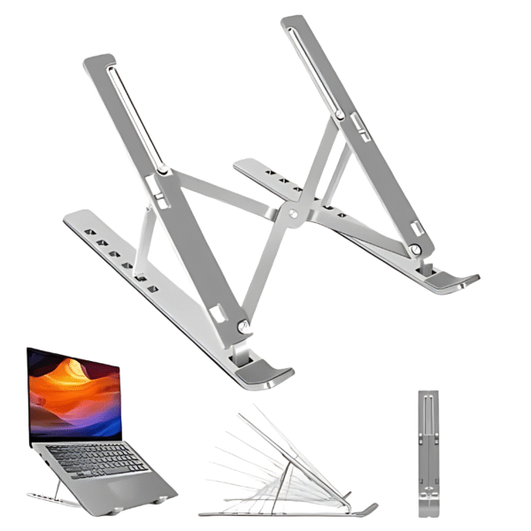 Adjustable Aluminum Laptop Stand | Universal Fit for 10"–17" Laptops - Image 4
