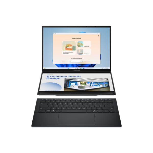 ASUS Zenbook Duo OLED UX8406MA | Intel Core Ultra 7 155H | Dual 14" 3K OLED Touch | 16GB LPDDR5X | 1TB PCIe 4.0 SSD | Bluetooth Detachable Keyboard | Windows 11 | Inkwell Gray | 2 Year Warranty