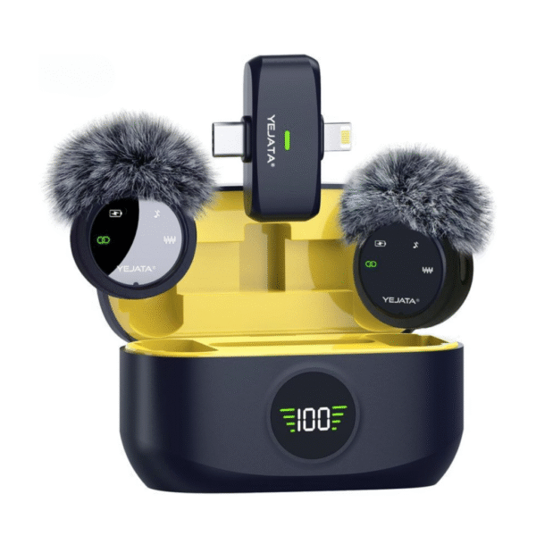 K31 PRO Wireless Microphone | Touch Control | Digital Display Case | CD-Level Sound | Noise Cancellation | Type-C & iOS Compatible – Brand New