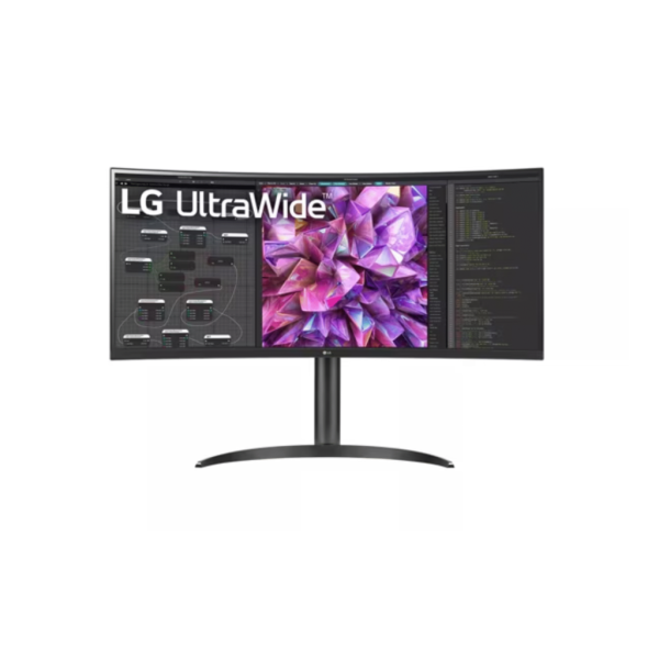 LG 34″ Curved Ultra Wide QHD Monitor | 3440×1440 | 3800R | 60Hz | USB-C 90W PD | Built-in KVM | LAN