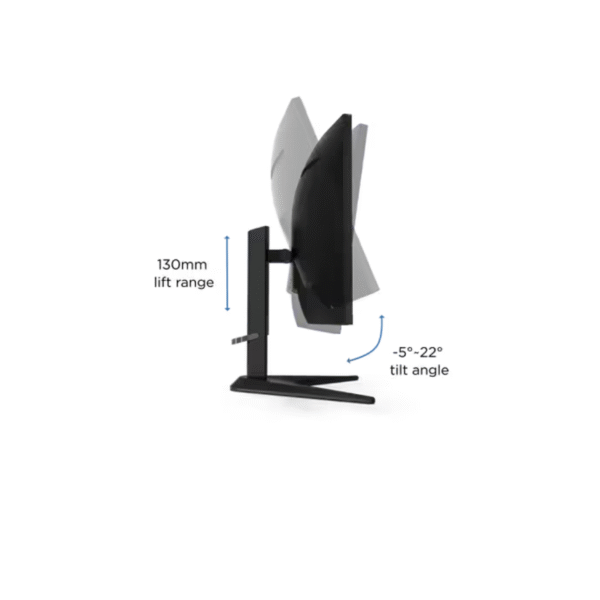Lenovo G34w-30  ultimate visuals| 34″ Ultrawide QHD Curved Gaming Monitor | 3440×1440 | 165Hz | FreeSync Premium | HDMI 2.1 + DP 1.4 | EyeSafe | Tilt & Lift – Raven Black| 34″ Ultrawide QHD Curved Gaming Monitor | 3440×1440 | 165Hz | FreeSync Premium | HDMI 2.1 + DP 1.4 | EyeSafe | Tilt & Lift – Raven Black - Image 4