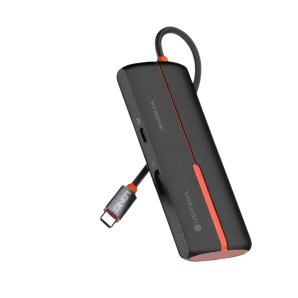 Light Wave 5-in-1 Docking Station | USB-C  Multi-Functional | Type-C to HDMI 4K@30Hz | 3x USB 3.0 | PD 100W | Black | 0.17M Cable | High-Speed Data & Charging – Brand New - Image 4