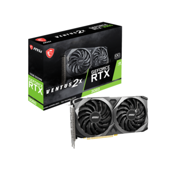 MSI GeForce RTX 3060 | VENTUS 2X 12GB OC | GDDR6 | PCIe 4.0 | Twin Fan Cooling | Ray Tracing | VR Ready