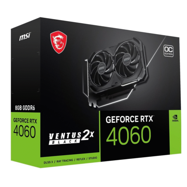 MSI GeForce RTX 4060 | VENTUS 2X 8GB OC | GDDR6 | DLSS 3 | Ray Tracing | Dual Fan Cooling – Brand New - Image 2