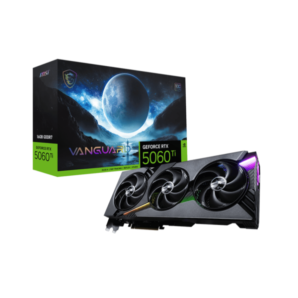 MSI GeForce RTX 5060 GDDR6 | Ti 16GB VANGUARD SOC | DLSS 3.5 | Ray Tracing | Military-Grade Design