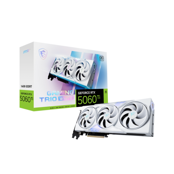 MSI GeForce RTX 5060 TRIO OC | Ti 16GB GAMING | GDDR6 | DLSS 3.5 | Ray Tracing | Triple Fan Cooling