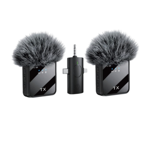 F11-2 Wireless Microphone System | Dual Transmitters | Furry Windshields | Compact Receiver | Plug & Play – Brand New