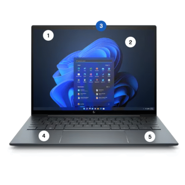HP EliteBook Dragonfly x360 i5 | with Ultimate performance |11th Gen Intel® Core™ i5 | 16GB DDR4 | 512GB NVMe SSD | 13.5″ FHD Touch Convertible - Refurbished  (Bag, Mouse Included) - Image 4