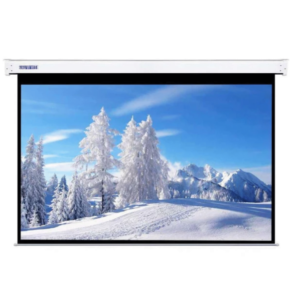 LW MPS 200M Manual Projector Screen | 200 x 200cm | Pull Down | RF Remote | Dual Wall & Ceiling Mount |