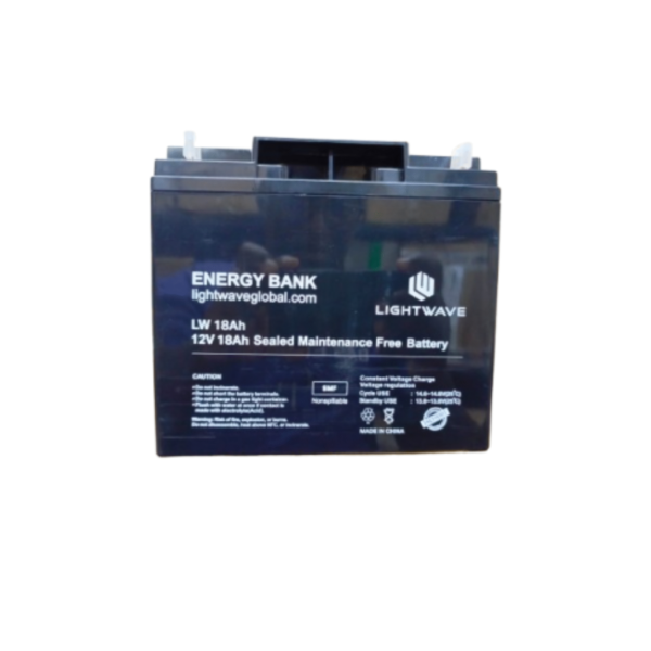Lightwave 12V/18AH UPS Battery – High Performance SMF Battery | Sealed Maintenance-Free | Long Backup |
