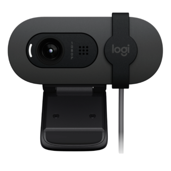 LOGITECH Brio 100 USB Full HD Webcam – 1080p, RightLight 2, Privacy Shutter