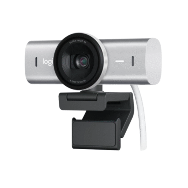 LOGITECH MX Brio 4K Ultra HD Webcam – AI-Enhanced 4K, Show Mode, Dual Mics (pale grey)