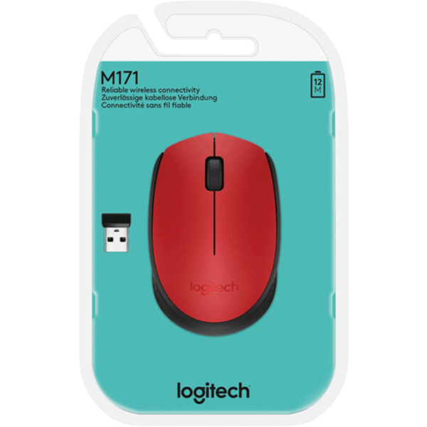 LOGITECH M171 Brand New Wireless Mouse Red