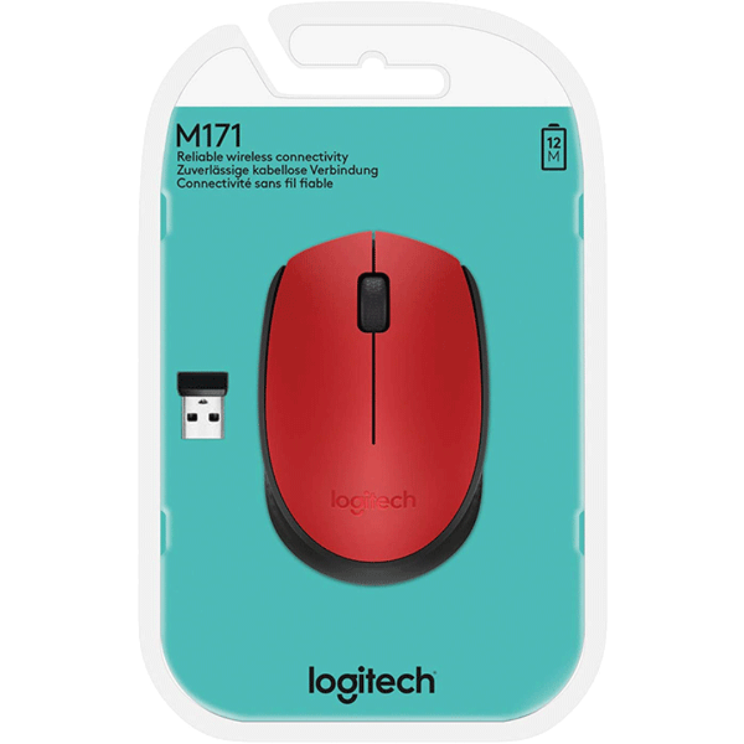 LOGITECH M171 Brand New Wireless Mouse Red