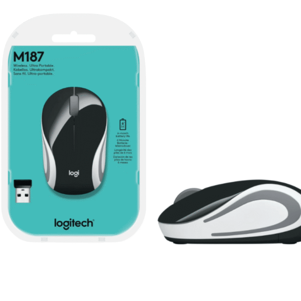 LOGITECH M187 Wireless Brand New Mini Mouse Black